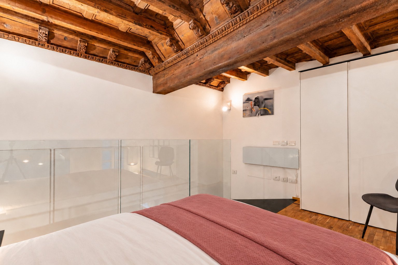 Casa Gio Ponti — il soffitto ligneo intagliato